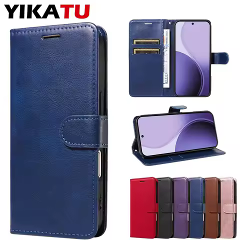 Anti Theft Brush Flip Wallet Leather Phone Case For OPPO Realme 14X 14T 14 13 12 11 11X 10 Pro Plus 