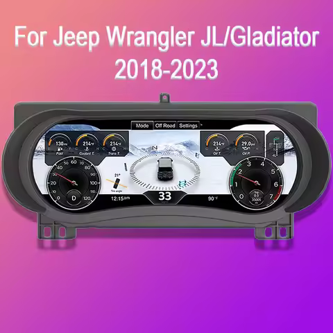 Digital Instrument Cluster for Jeep Wrangler JL/Gladiator 2018-2023 Speedometer,Dashboard,12.3’’ HD 
