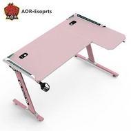 全城熱賣 - 熱賣粉色電腦桌電競枱160*100*73cm（L型靠右）