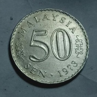 Koin Langka 50 Sen Malaysia Gedung Parlemen 27 mm Banyak Dicari