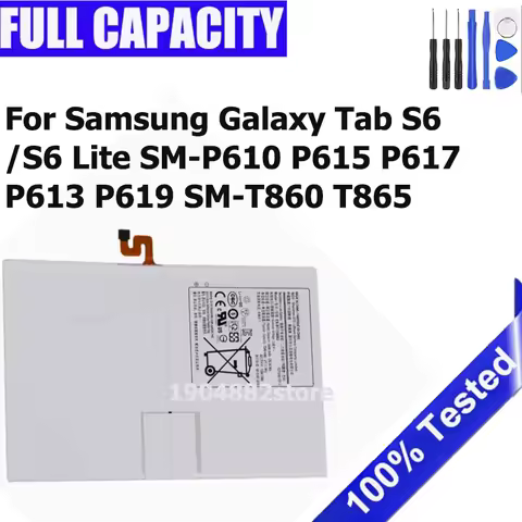 Battery For Samsung Galaxy Tab S6 /S6 Lite SM-P610 P613 P619 P615 P617 SM-T860 T865 EB-BT725ABU 7040