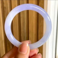 冰種 天然翡翠 緬甸 A玉 玉鐲 • 冰種紫羅蘭翡翠圓鐲