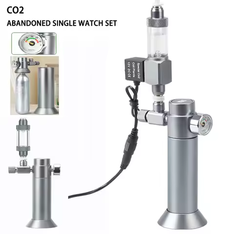 Aquarium DIY CO2 Regulator Solenoid Valve Bubble Counter CO2 Small Gas Bottle 3-8UNF Fish Tank CO2 P