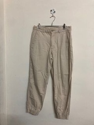 Uniqlo 男裝 EZY Slim Fit 束口褲 425676 米白色 S號