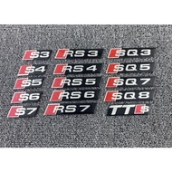Suitable for AUDI Window Stickers, RS4 Logo Stickers, RS7, RS4, RS6 Car Rear Decoration Stickers