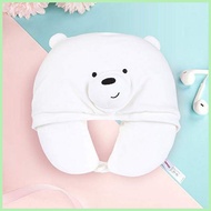 ◶ ☼ ◙ Miniso We Bare Bears U shaped Neck Pillow Travel Pillow Grizzly Panda Ice Bear