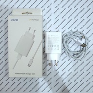 TRAVEL CHARGER VIVO V25 PRO 44W SUPPORT FAST CHARGING POWER ADAPTOR WITH MICRO USB TYPE-C DATA CABLE