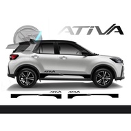 (Ready Stock)S331# 2pcs For Ativa Car Side Body Vinyl Decal Sticker