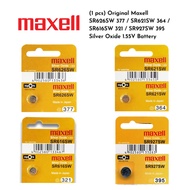 Maxell SR626SW 377 / SR621SW 364 / SR616SW 321 / SR927SW 395 Silver Oxide 1.55V Battery (1Pcs) - 100