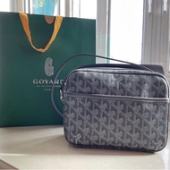 「JL精品代購」95新 Goyard cap-vert老花灰色相機包