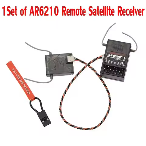 DSMX 6 CH AR6210 RC Receiver RX W/ Satellite Support for DSM2 SPEKTRUM DX6i DX7 DX8 DX9 JR DSX6 DSX7