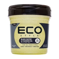 New Eco Style, Styling Gel, Max Hold, All Hair Types, Black Castor & Flaxseed Oil, 16 oz (454 g)
