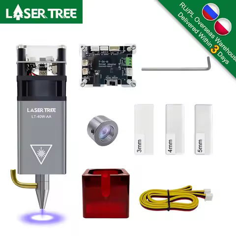 LASER TREE 20W 10W 5W Optical Power Laser Head 450nm Blue Light TTL Laser Module For CNC Engraver Wo