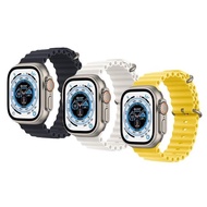Apple Watch Ultra LTE 49mm 鈦金屬錶殼搭配海洋錶環 _ 台灣公司貨 ＋ 無線充電盤