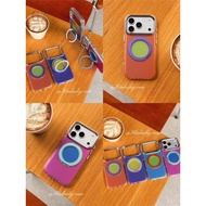 Minimalist Solid Color Dopamine Contrast Color 360 Stand Suitable for iPhone 17 16 15 Pro Max i15 i1