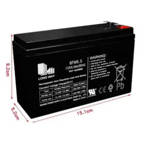 12V 5.5AH 6FM5.5 Can Replace 6FM3.5 12V 3.5Ah VRLA Lead Acid Rechargeable Battery