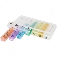 美國 TRAVELON | 1周藥品收納盒(七彩) | 藥盒 分裝盒 分藥盒