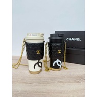 Chanel Premium Light Luxury 316 Food Grade Stainless Steel Hot Cup 530ml Black And White