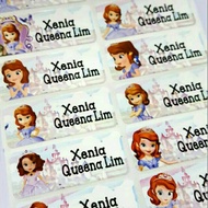 Sofia the first waterproof name Label