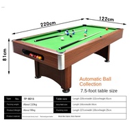 Indoor 7.5-Foot Large Pool Table Antique Pool Table Black Eight Table Pool Table
