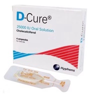 D Cure (cholecalciferol) 25000 IU Oral Solution 4 ampoules VITAMIN D