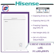HISENSE CHEST FREEZER 128L FC128D4BWPS -HISENSE WARRANTY MALAYSIA