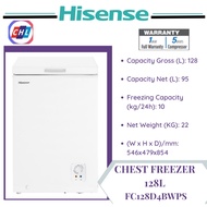 HISENSE CHEST FREEZER 128L FC128D4BWPS -HISENSE WARRANTY MALAYSIA