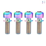 RISK 4PCS M6×18/20mm Titanium Ti Bolts Screws for MTB Disc Brake Caliper with Adaptor Spacer