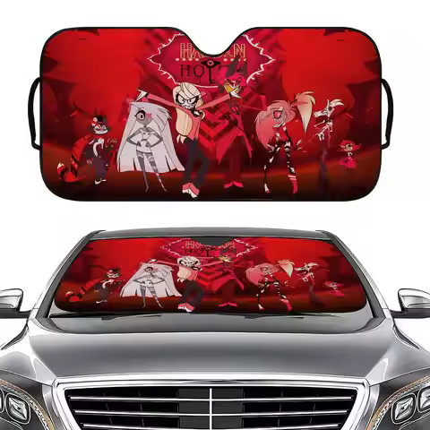 1pc HazbinS H-Hotels AlastorS Car Solar Protection Heated Windshield Sunshade Car Window Windscreen 