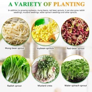 LOVIVER Bean Sprouts Machine 3 Layers Household Bean Sprouts Maker Seed Sprouter with 3 Seasonal Mod