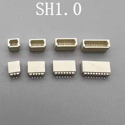 20pcs JST SH1.0 Connector 1.0mm Pitch SMT Vertical Horizontal Socket Horizontal 2P 3P 4P 5P 6P 7P 8P