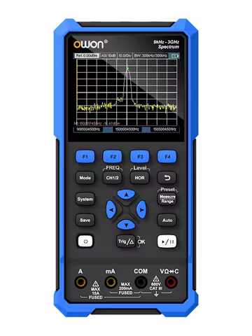 OWON HSA2000 Series Handheld 3-in-1 Spectrum Analyzer 1.5G/3GHz RF Oscilloscope 70-200MHz 4.5-Digit 