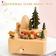 Christmas Music Box Wooden Christmas Tree Train Musical Box for Birthday WeddingWooden, Christmas Tree, TrainBirthday, Wedding, Gift, DecorativeMusic Box
