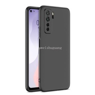 For Huawei P40 Lite 5G CDY-NX9A Case Transparent Matte Black Slim Fit Flexible Silicone Soft TPU Cov