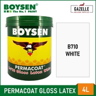 Boysen Permacoat Gloss Latex White Acrylic Latex Paint - 4L g%X