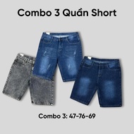 [COMBO OF 3 PANTS] Combo 3: 3 Men's Shorts (47-76-69) 3 Colors | Big size | WIDE FORM NO STRETCH Men