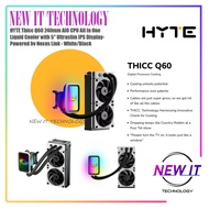 HYTE Thicc Q60 240mm AIO CPU All In One Liquid Cooler with 5" Ultraslim IPS Display-Powered by Nexus