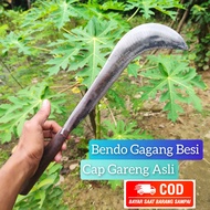 ( Anti Goblak ) Bendo Bedog Gagang Besi Cap Gareng - Arit Besar Pembelah Bambu Dan kelapa - Golok Be