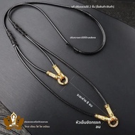 สร้อยคอจี้พระพุทธรูปแบบดั้งเดิมของไทย สายหนังปรับความยาวได้ แบบห้อยเดี่ยว คู่ สามชั้น รุ่นใหม่ล่าสุด