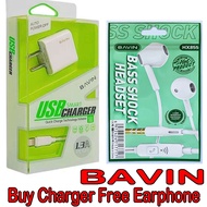 BAVIN BUY ONE TAKE ONE Universal Smart Fast Charger Bavin Quick USB Charger Free BAVIN Universal Ear