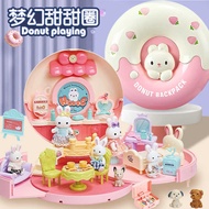 Girl Toys Play House Elsa Princess House Donut Storage Girl Simulation Toys Kitchen Toys