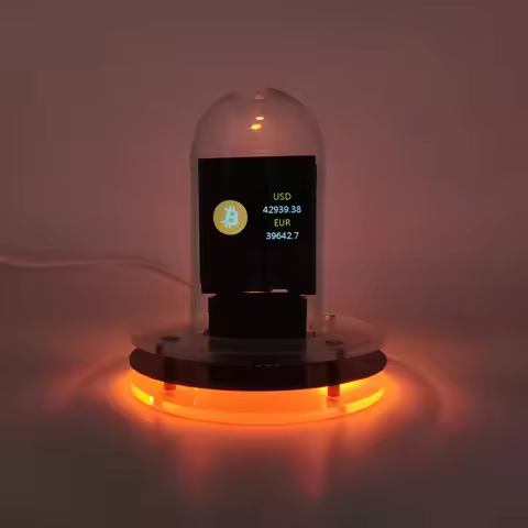 Bitcoin Price Tracker. Nixie Tube Alarm Clock with Colorful RGB Lights and WIFI Weather Station.DIY 