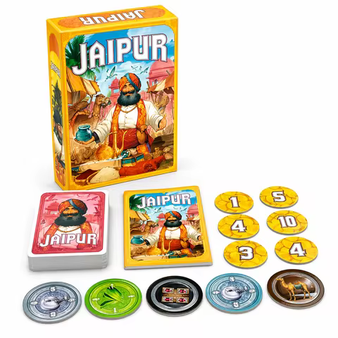 Strategy Board Game Cards Jaipur Trade Theme Ages 12+ Premium Exquisite Artwork Board Game Enthusias