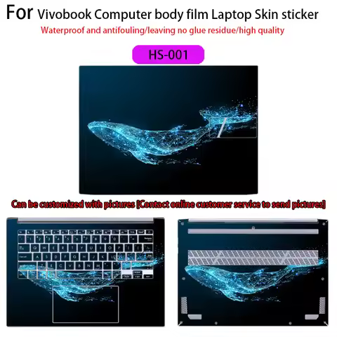 For ASUS Vivobook S15/Pro15 body film S5507Q/S5506/M5506 notebook skin sticker N6506/A1504/K6502/M15