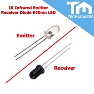 5mm IR Infrared Emitter/Receiver Diode 940nm 940 LED Techmakers
