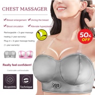 【Crazy-Selling💥】Breast Massage Stimulator Electric Breast Massager Vibration Breast Enlargement Bra Multifunctional Breast Care Equipment Unblock Milk Ducts and Boost Breast Health