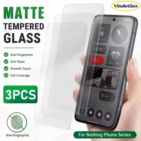 3PCS Anti Fingerprint Matte Tempered Glass for Nothing Phone 4A Pro 3A Lite 2A Plus CMF Phone 1 Scre