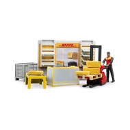 BRUDER WOLD DHL SHOP WITH HAND PALLET TRUCK (BRU62251)