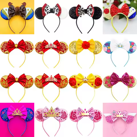 Disney Beauty and the Beast Belle Ear Headband for Adults Enchanted Rose Hairbands Women Girls Hair