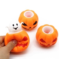 Pumpkin Squishy Fidget Toys Stress Relief Halloween Decompression Toy Funny Ghost Pinch Squishies Anti-stress for Adult